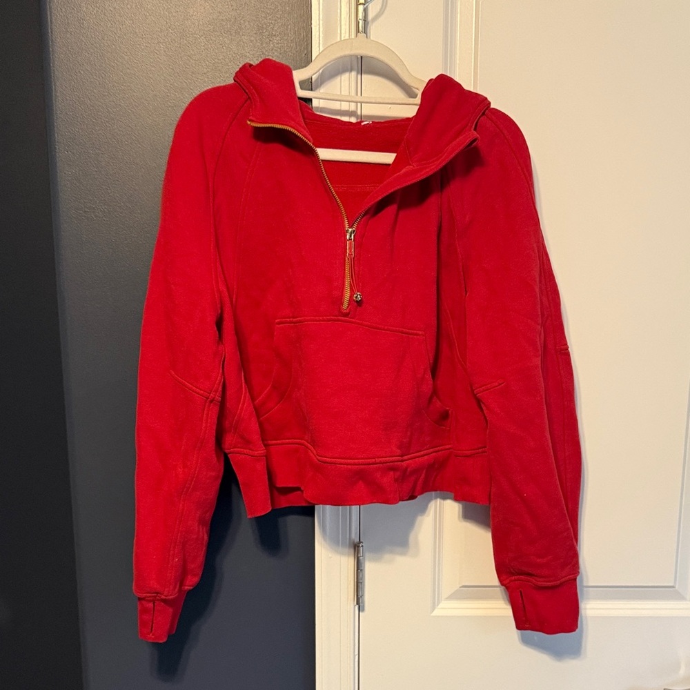 lululemon athletica Red Half-Zip Hoodie